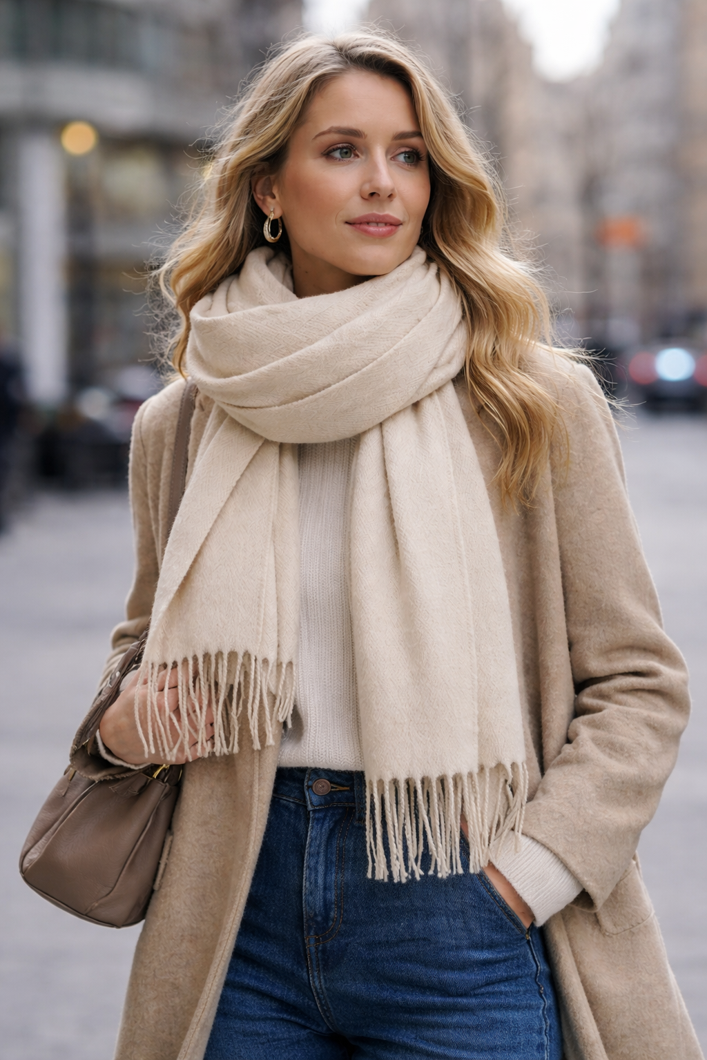 Pure Cashmere Oversized Scarf - Image 2