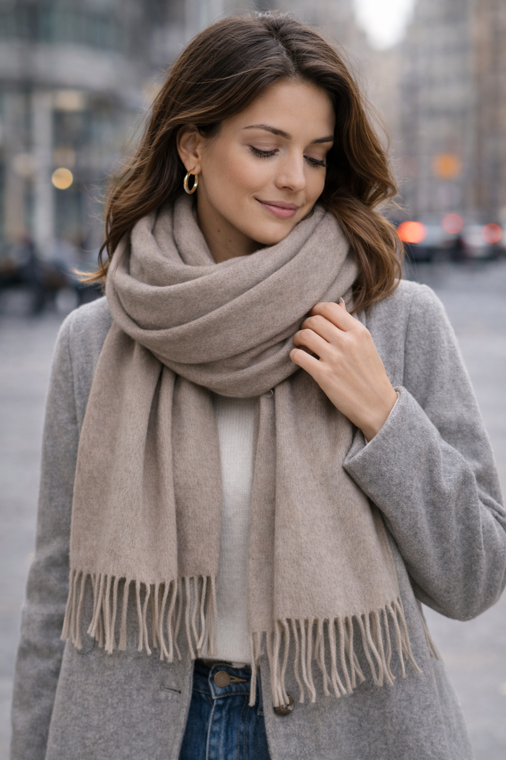 Pure Cashmere Oversized Scarf - Image 4