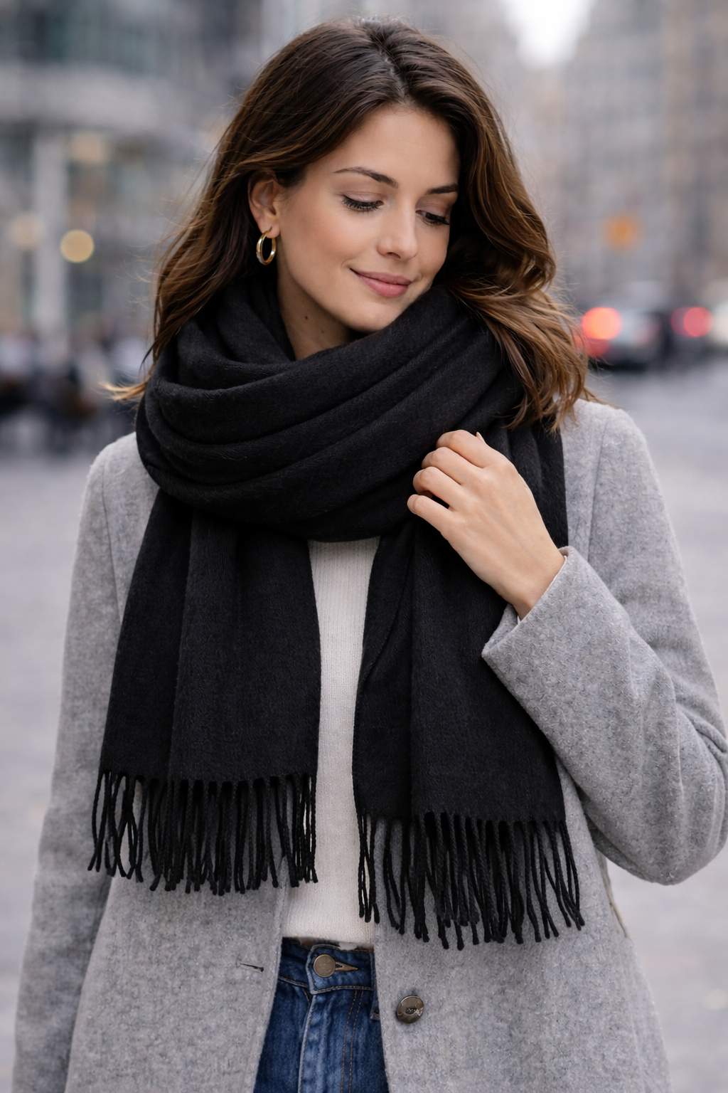 Pure Cashmere Oversized Scarf - Image 5