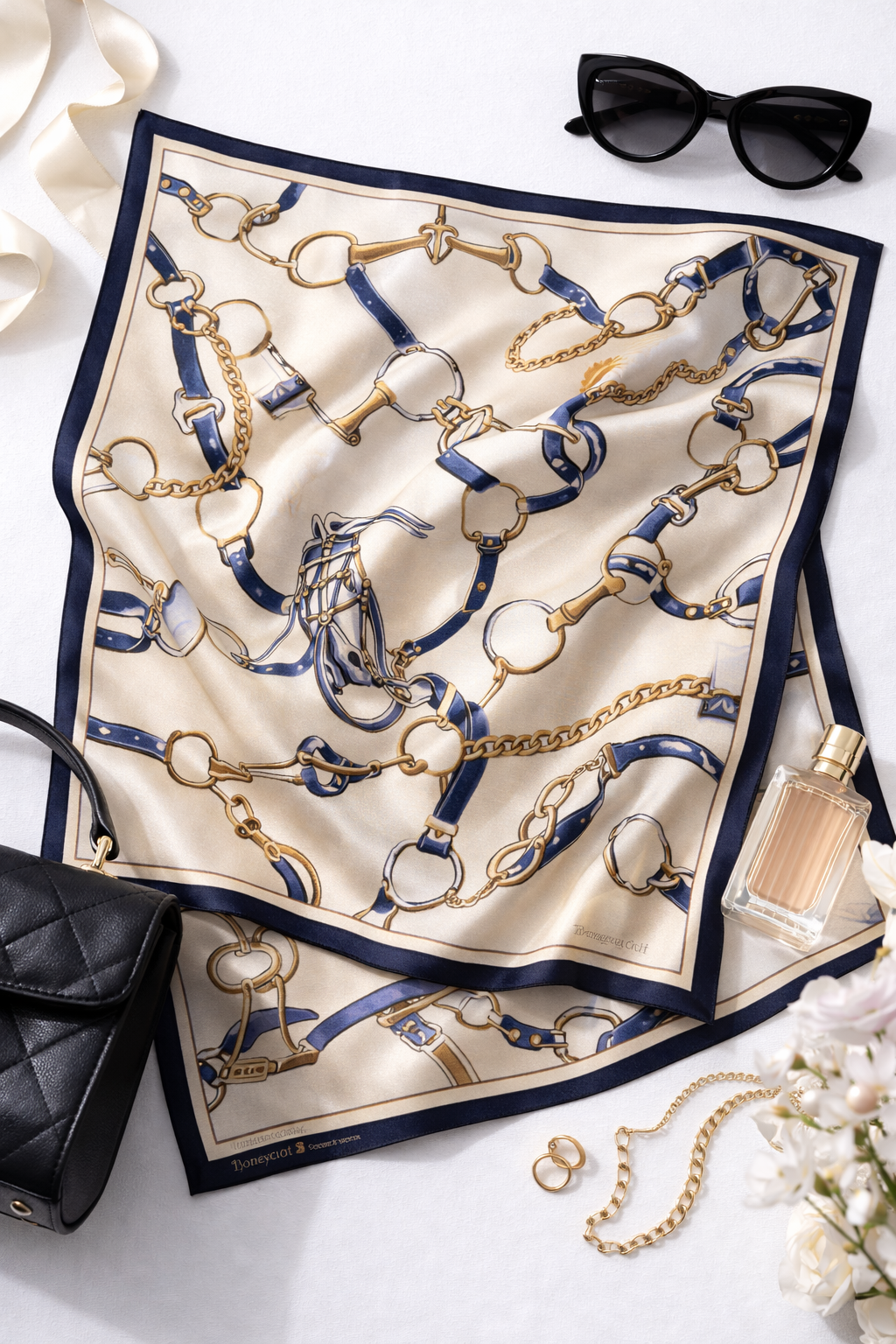 Silk Twill Printed Square Scarf - Image 6