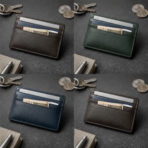 Slimline Pebbled Leather Cardholder