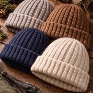 Chunky Rib-Knit Alpaca Beanie