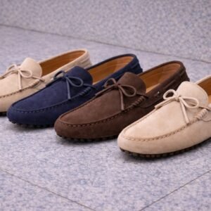 Italian Suede Hand-Stitched Moccasins